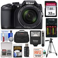 Amazon Renewed Nikon Coolpix B500 Wi-Fi Digital Camera (Black) with 32GB Card + Batteries & Charger + Case + Tripod + Flash Kit (Renewed)