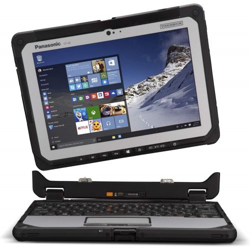  Amazon Renewed Panasonic Toughbook CF-20, 10.1 Multi Touch, 1920x1200, m5-6Y57@1.1GHz, 8GB RAM, 256GB SSD, Wi-Fi, Bluetooth, Webcam, Rear Camera, Emissive Backlit Keyboard, Barcode Reader, Win 10