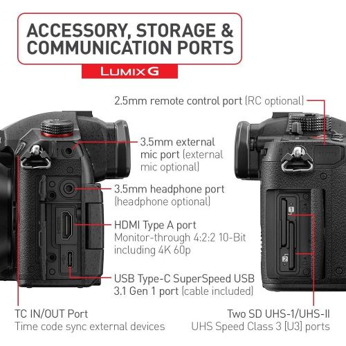  Amazon Renewed PANASONIC LUMIX GH5s Body C4K Mirrorless Camera, High Sensitivity MOS Multi-Aspect 10.2 Megapixels Sensor, C4K / 4K UHD 422 10-bit, DC-GH5S (Certified Refurbished)