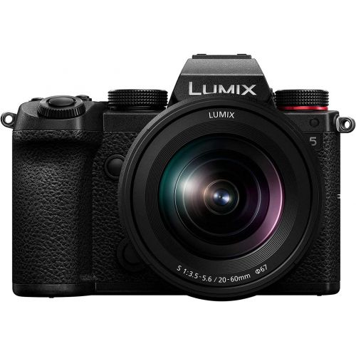  Amazon Renewed Panasonic LUMIX S5 Full Frame Mirrorless Camera, 4K 60P Video Recording with Flip Screen & WiFi, LUMIX S 20-60mm F3.5-5.6 Lens, L-Mount, 5-Axis Dual I.S, DC-S5KK (Black) (Renewed)