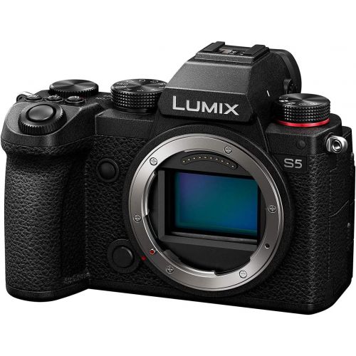  Amazon Renewed Panasonic LUMIX S5 Full Frame Mirrorless Camera, 4K 60P Video Recording with Flip Screen & WiFi, LUMIX S 20-60mm F3.5-5.6 Lens, L-Mount, 5-Axis Dual I.S, DC-S5KK (Black) (Renewed)