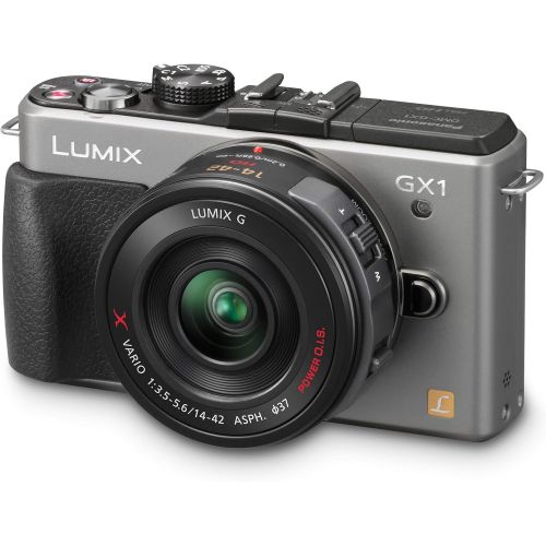  Amazon Renewed Panasonic Lumix DMC-GX1 16 MP Micro 4/3 Mirrorless Digital Camera with 3-Inch LCD Touch Screen and 14-42mm Zoom Lens (Silver) (Renewed)