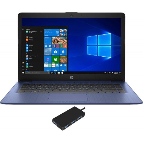  Amazon Renewed HP Stream - 14-ds0003dx Home and Entertainment Laptop (AMD A4-9120e 2-Core, 8GB RAM, 64GB eMMC, AMD Radeon R3, 14.0 HD (1366x768), WiFi, Bluetooth, Webcam, Win 10 Home) with USB Hu