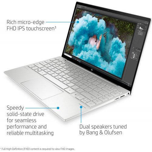  Amazon Renewed HP Envy 13 Laptop, Intel Core i7-1065G7, 8 GB Ram, 256 GB SSD Storage, 13.3 Full HD Touchscreen, Windows 10 Home, Fingerprint Reader (13-ba0010nr, 2020 Model) (Renewed)