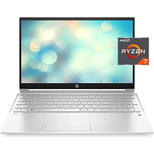  Amazon Renewed HP 2021 Pavilion Laptop, 15.6inch FHD IPS Display, AMD Ryzen 7 5700U, 16GB RAM, 512GB SSD, Webcam, B&O Audio, WiFi 6, Bluetooth,Fingerprint, Numeric Keypad, Win 10 Home (Renewed) N