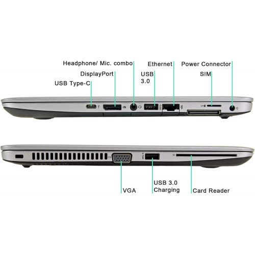  Amazon Renewed HP Elitebook 840 G3 14 HD, Core i5-6300U 2.4GHz, 16GB RAM, 512GB Solid State Drive, Windows 10 Pro 64Bit, CAM, (RENEWED)