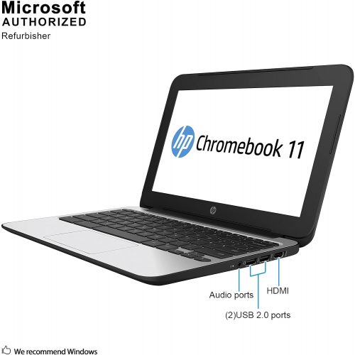 Amazon Renewed HP Chromebook 11 G4 11.6 Inch Laptop (Intel N2840 Dual-Core, 2GB RAM, 16GB Flash SSD, Chrome OS), Black (Renewed)