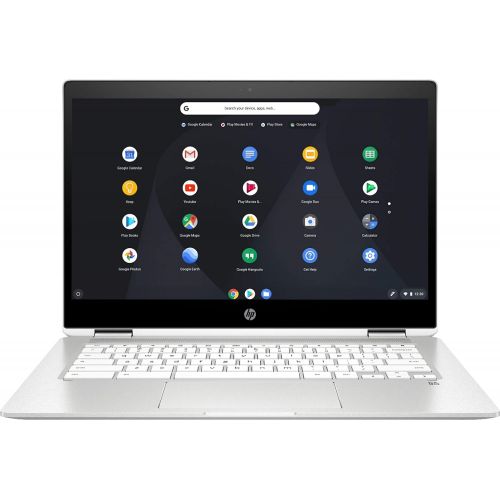  Amazon Renewed HP Chromebook x360-14 HD Touch - Celeron N4000-4GB - 32GB eMMC - Silver White (Renewed)