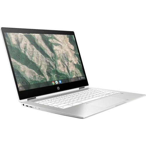  Amazon Renewed HP Chromebook x360-14 HD Touch - Celeron N4000-4GB - 32GB eMMC - Silver White (Renewed)