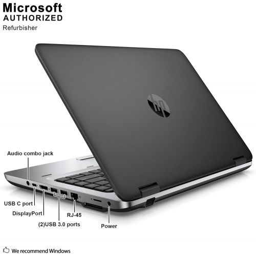  Amazon Renewed HP ProBook 640 G3 14 Inch Laptop PC, Intel Core i5-7200U up to 3.1GHz, 8G DDR4, 256G SSD, VGA, DP, Windows 10 Pro 64 Bit Multi-Language Support English/French/Spanish(Renewed)