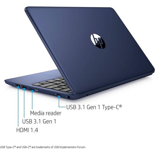  Amazon Renewed 2021 Flagship HP Stream 11 Laptop 11.6 Diagonal HD SVA Anti-Glare Display Intel Celeron N4000 Processor 4GB RAM 32GB eMMC USB-C WIFI5 Bluetooth Microsoft 365 Win10 Blue (Renewed)