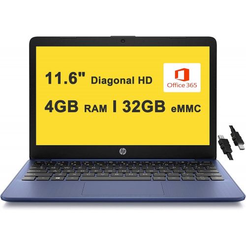  Amazon Renewed 2021 Flagship HP Stream 11 Laptop 11.6 Diagonal HD SVA Anti-Glare Display Intel Celeron N4000 Processor 4GB RAM 32GB eMMC USB-C WIFI5 Bluetooth Microsoft 365 Win10 Blue (Renewed)