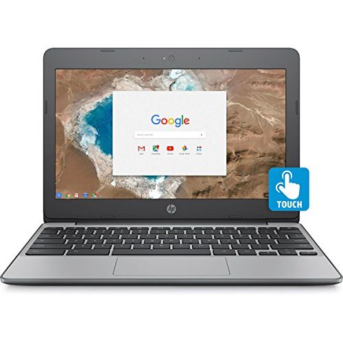  Amazon Renewed HP Chromebook 11.6in HD Touch Screen with IPS, Celeron N3060 @ 1.6GHz, 4GB RAM, 16GB eMMC, Gray (Renewed)