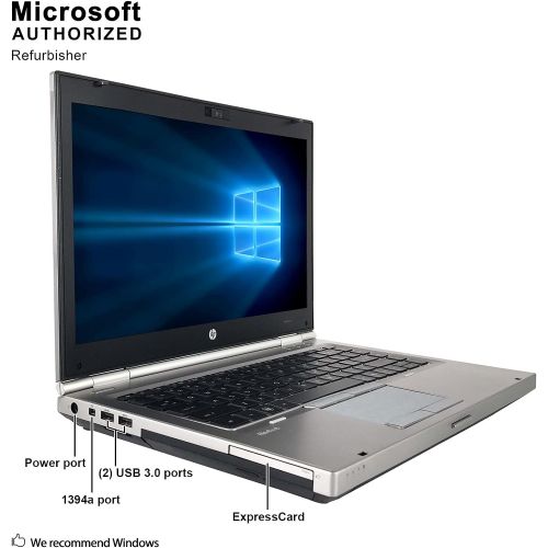  Amazon Renewed HP EliteBook 8460P 14-inch Notebook PC - Intel Core i5-2520M 2.5GHz 8GB 250GB Windows 10 Professional (Renewed)