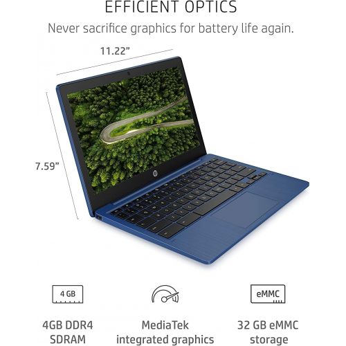  Amazon Renewed HP Chromebook 11-inch IPS Touchscreen Laptop, MediaTek MT8183 Octa-Core Processor, 4GB RAM, 32GB eMMC Storage, WiFi, Webcam, USB Type C, Chrome OS (Renewed)