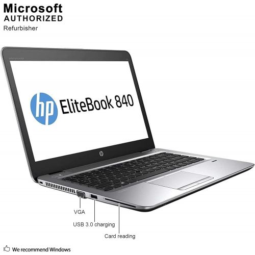  Amazon Renewed HP Elitebook 840 G3 Business Laptop Computer: 14 FHD/ Intel Core i7-6600U up to 3.4GHz/ 16GB DDR4 RAM/ 256GB SSD/ 802.11ac WiFi/ Bluetooth 4.2/ USB Type-C/ Windows 10 Professional