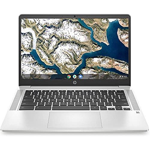  Amazon Renewed HP Chromebook 14In HD Non-Touch Intel Pentium Silver N5030 Quad-Core Processor, 4GB RAM, 64GB eMMC, WiFi, Bluetooth, Chrome OS (Renewed)