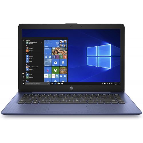  Amazon Renewed HP Stream 14 Laptop PC - Intel Celeron N4000, 4GB, 32GB eMMC, Intel UHD Graphics 600, Windows 10 S, Royal Blue (Renewed)