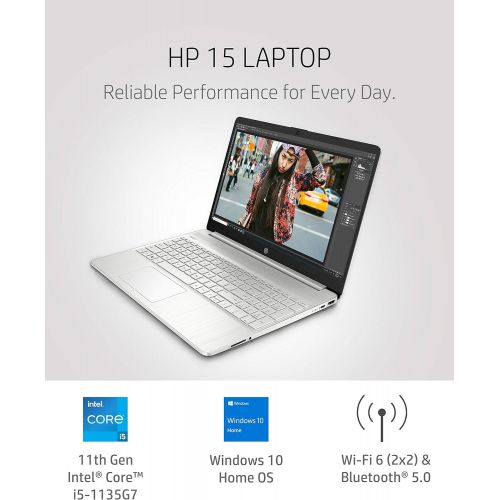  Amazon Renewed HP 15 Laptop, 11th Gen Intel Core i5-1135G7 Processor, 8 GB RAM, 256 GB SSD Storage, 15.6 Full HD IPS Display, Windows 10 Home, HP Fast Charge, Lightweight Design (15-dy2021nr, 202
