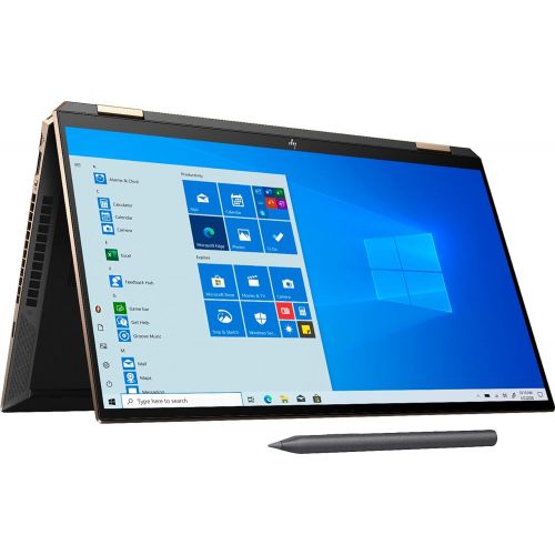  Amazon Renewed HP Spectre X360 13.3-inch 4K UHD Touchscreen 512GB SSD + 32GB Optane 4.2GHz 11th Gen i5 (8GB RAM, i5-1135G7, Windows 10 Home, Intel Iris XE Graphics) Nightfall Black, 13-aw2003dx (