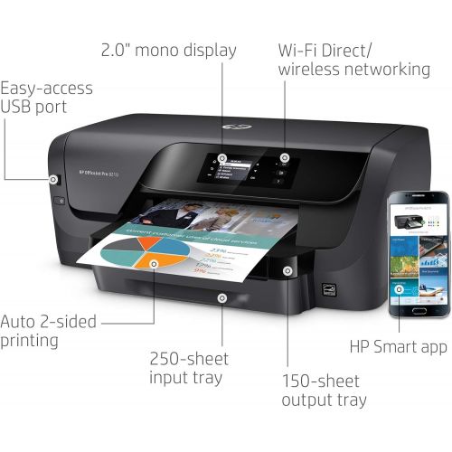  Amazon Renewed HP OfficeJet Pro 8210 Wireless Color Printer with Mobile Printing, Amazon Dash replenishment ready (D9L64A) (Renewed)