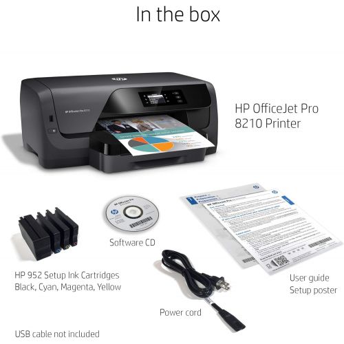  Amazon Renewed HP OfficeJet Pro 8210 Wireless Color Printer with Mobile Printing, Amazon Dash replenishment ready (D9L64A) (Renewed)