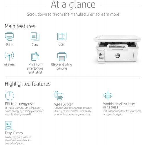  Amazon Renewed Imprimante Multifonction HP LaserJet Pro M28w (Renewed)