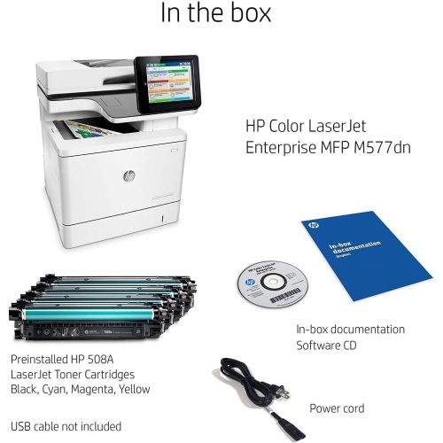  Amazon Renewed HP Color LaserJet Enterprise M577dn (B5L46A#BGJ) Duplex 3600 dpi USB/Ethernet Laser Multifunction Printer (Renewed)