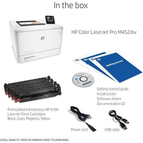  Amazon Renewed HP Laserjet Pro M452dw Wireless Color Printer, (CF394A) (Renewed)