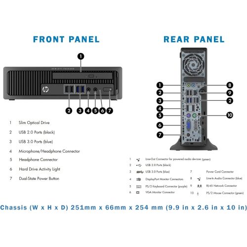  Amazon Renewed HP EliteDesk 800 G1 Ultra-Slim Desktop Computer, Intel i7-4790s 3.20GHz, 8GB RAM, 120GB SSD, DVD-RW, WiFi, Windows 10 Professional 64 Bit (Renewed)