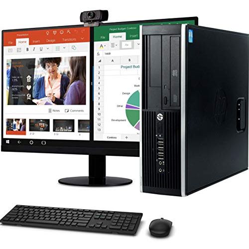  Amazon Renewed HP SFF Computer Desktop PC, Intel Core i5 Processor, 8GB Ram, 500GB Hard Drive, Wi-Fi & Bluetooth, 19 FHD LED Monitor, 1080P Webcam, Wireless Keyboard and Mouse, Windows 10 Pro (Re