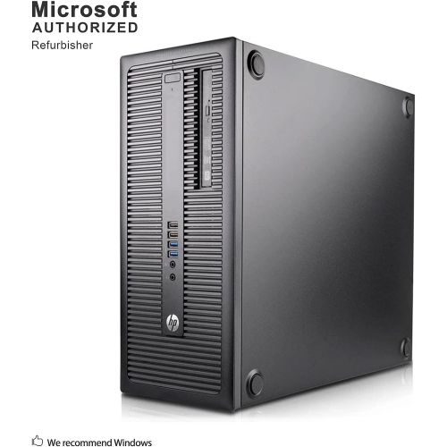  Amazon Renewed HP EliteDesk 800 G2 6th Gen Tower Business Desktop Computer, Intel Core i5 6500 up to 3.6GHz, 16G DDR4, 120G SSD + 2T, DVD, WiFi, USB 3.0, VGA, DP, Win 10 Pro 64-Bit Supports EN/ES