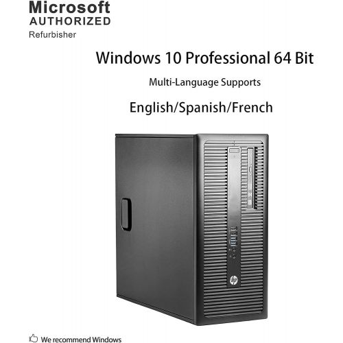  Amazon Renewed HP EliteDesk 800 G2 6th Gen Tower Business Desktop Computer, Intel Core i5 6500 up to 3.6GHz, 16G DDR4, 120G SSD + 2T, DVD, WiFi, USB 3.0, VGA, DP, Win 10 Pro 64-Bit Supports EN/ES