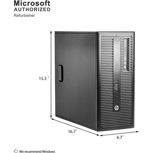  Amazon Renewed HP EliteDesk 800 G2 6th Gen Tower Business Desktop Computer, Intel Core i5 6500 up to 3.6GHz, 16G DDR4, 120G SSD + 2T, DVD, WiFi, USB 3.0, VGA, DP, Win 10 Pro 64-Bit Supports EN/ES