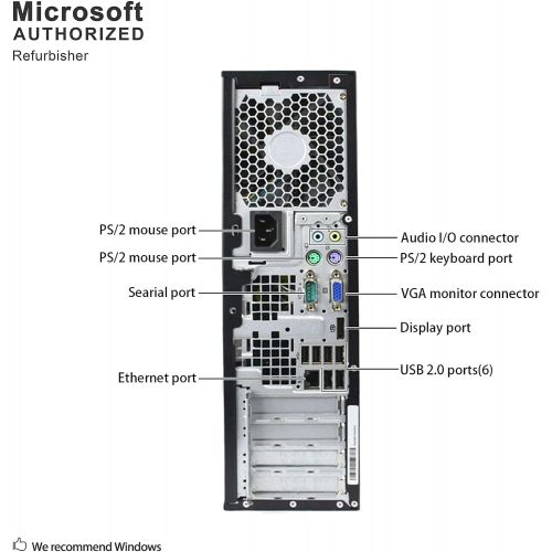  Amazon Renewed HP Elite Desktop Computer, Intel Core i5 3.2 GHz, 8 GB RAM, 500 GB HDD, Keyboard & Mouse, Wi-Fi, 19 LCD Monitor, DVD-ROM, Windows 10, (Renewed)