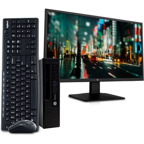  Amazon Renewed HP EliteDesk 800 G1 Ultra Small Business PC Desktop Computer, Intel Core i5, 8GB RAM, 500GB HDD, Windows 10 Pro, New 23.6 FHD LED Monitor, 16GB Flash Drive, Wireless Keyboard & Mou