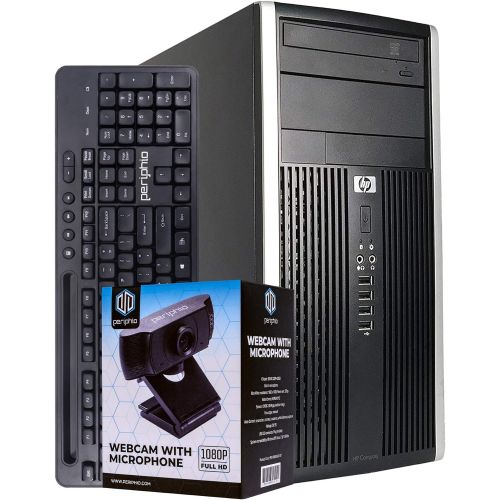  Amazon Renewed HP 6200 Desktop Tower Computer, Intel Core i7 Quad Core, 8GB RAM, 240GB Solid State Drive, DVD, Wi-Fi, Windows 10 Pro, Periphio Wireless Keyboard, 1080p Webcam (Renewed)