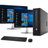 Amazon Renewed HP 800 G2 SFF Computer Desktop PC, Intel Core i5-6500 3.2GHz Processor, 16GB Ram, 512GB M.2 SSD, Wireless Keyboard & Mouse, WiFi Bluetooth, HP Dual 23.8 LCD Monitor, Windows 10 Pro