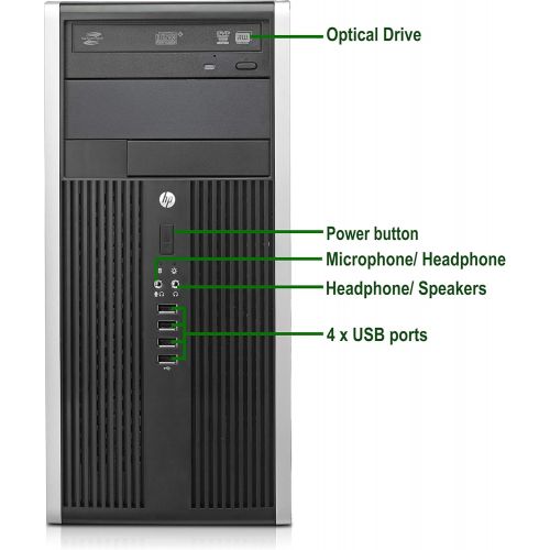  Amazon Renewed HP Elite 8300 Tower Computer PC, Intel Core i5 3.20GHz, 16GB Ram, 512GB M.2 SSD, Wireless Keyboard & Mouse, WiFi Bluetooth, DVD Drive, Microsoft Office 365 Personal, Windows 10 (Re