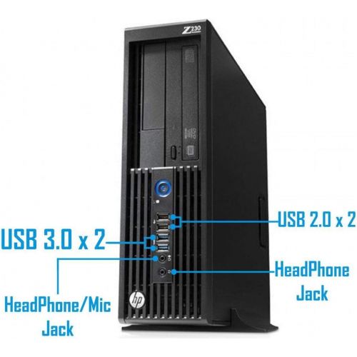  Amazon Renewed HP Desktop Computer with Windows 10, Workstation Compaq Small Form Factor Elite PC, Quad Core i5-4570 3.20 GHz, 8GB DDR3 RAM, 120GB SSD, DualBand WiFi, DVD-RW, USB 3.0, DisplayPort