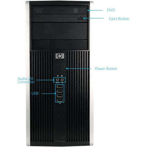  Amazon Renewed HP Desktop Elite 8000 CMT Intel C2D E8400 3.00GHz 4GB DDR3 1TB HDD DVD+RW Win 10 Pro (Renewed)