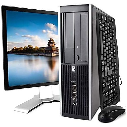  Amazon Renewed HP Elite Desktop Computer Package - Intel Core i5 3.1GHz, 4GB RAM, 250GB Hard Drive, DVD-RW Drive, WiFi, 19 Inch Monitor, Keyboard, Mouse, Windows 10 (Renewed)