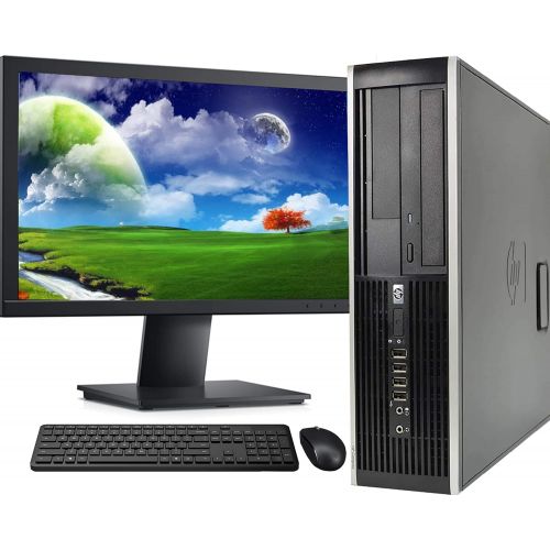 에이치피 Amazon Renewed HP Elite SFF Desktop Computer PC, Intel Core i7 3.4GHZ Processor, 8GB Ram, 256GB M.2 SSD, WiFi & Bluetooth, Wireless Keyboard and Mouse, 19 Inch FHD LED Monitor, Windows 10 (Renewe