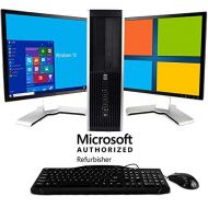 Amazon Renewed HP Elite Desktop Computer, Intel Core 2 Duo 2.9 GHz, 8 GB RAM, 1 TB SATA HDD, Keyboard & Mouse, WiFi, Dual 22in LCD Monitors (Brands Vary), DVD, Windows 10, (Renewed)