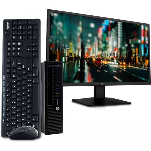  Amazon Renewed HP EliteDesk 800 G1 Ultra Small PC Desktop Computer, Intel Quad Core i5, 8GB RAM, 256GB SSD, Windows 10, New 23.6 FHD LED Monitor, New 16GB Flash Drive, Wireless Keyboard & Mouse,