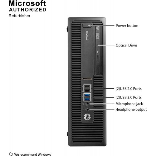  Amazon Renewed HP EliteDesk 600 G1 Small Form Desktop Computer Tower PC (Intel Quad Core i5-4570, 8GB Ram, 256GB SSD, WiFi, HDMI) Win 10 Pro with CD (Renewed) 1GB Video Card