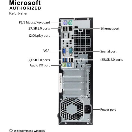  Amazon Renewed HP EliteDesk 600 G1 Small Form Desktop Computer Tower PC (Intel Quad Core i5-4570, 8GB Ram, 256GB SSD, WiFi, HDMI) Win 10 Pro with CD (Renewed) 1GB Video Card