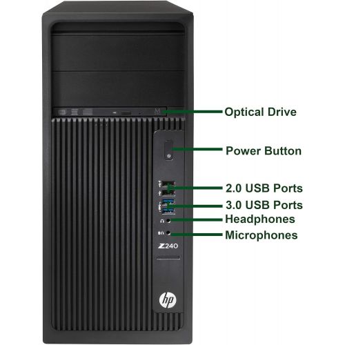  Amazon Renewed HP Z240 Tower Computer Workstation PC, Intel Core i5 6600 3.3GHz Processor, 16GB DDR4 Ram, 256GB NVMe SSD, 3TB Hard Drive, Wireless Keyboard & Mouse, WiFi Bluetooth, Windows 10 Pro