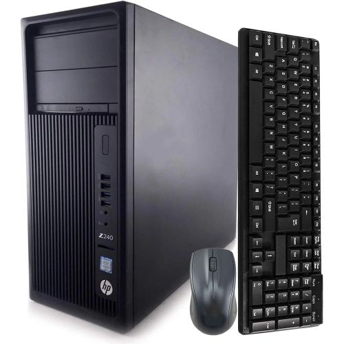  Amazon Renewed HP Z240 Tower Computer Workstation PC, Intel Core i5 6600 3.3GHz Processor, 16GB DDR4 Ram, 256GB NVMe SSD, 3TB Hard Drive, Wireless Keyboard & Mouse, WiFi Bluetooth, Windows 10 Pro