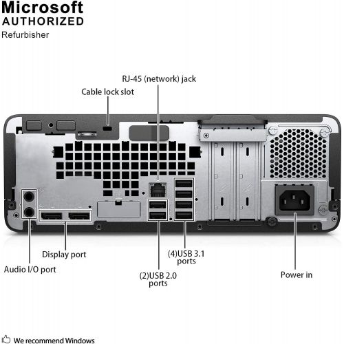  Amazon Renewed HP ProDesk 600 G3 Small Form Factor PC, Intel Core Quad i5 6500 up to 3.6 GHz, 12GB DDR4, 2TB, WiFi, BT 4.0, DVDRW, VGA, DP, Windows 10 64-Multi-Language Support English/Spanish/Fr